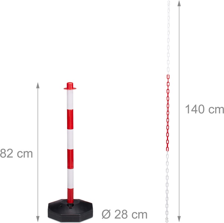 Actual product image Relaxdays Barrier posts