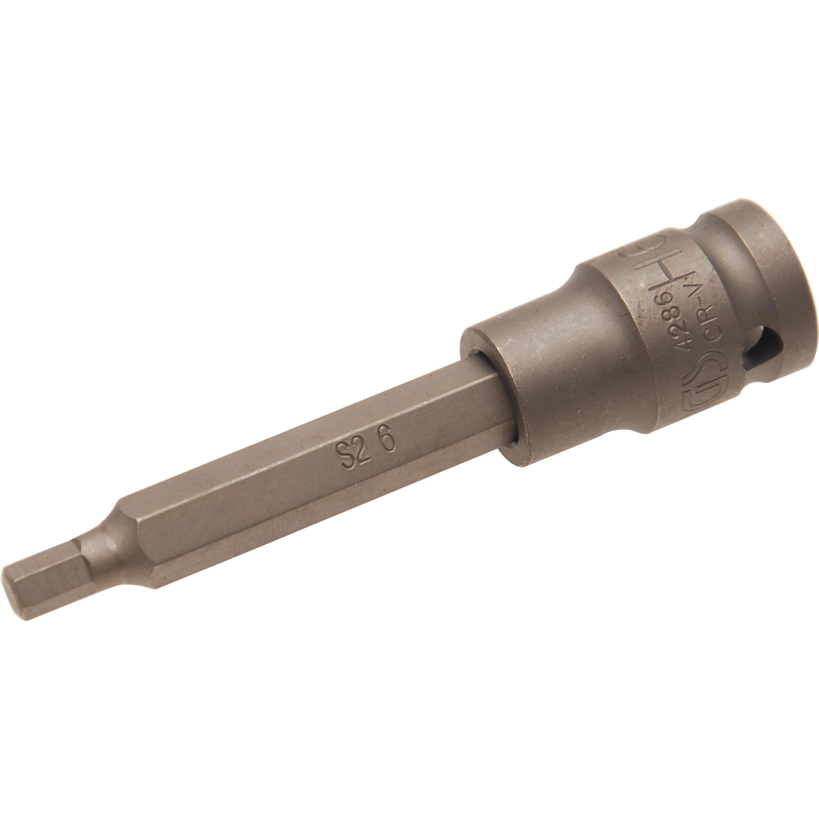 BGS, Bits, Kraft-Bit-Einsatz Länge 100 mm Antrieb Innenvierkant 12,5 mm (1/2") Innensechskant 6 mm (12,5 mm)