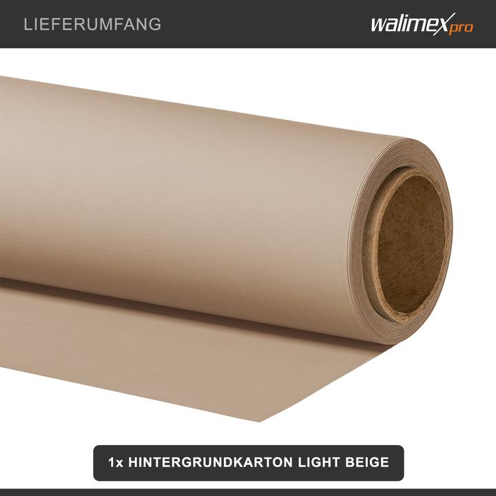 Produktbild Walimex pro Hintergrundkarton 1,35x10m, light beige (135 cm)