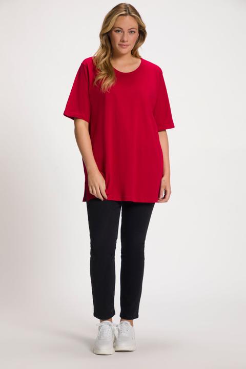Actual product image Ulla Popken Basic Round Neck Short Sleeve Relaxed Fit Tee (42, 44)