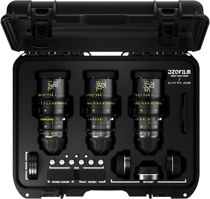 Actual product image Dzofilm Cine Lens Catta Ace Zoom 3Lens Kit 1835358070135 T29 Black (Canon EF, L-Mount)