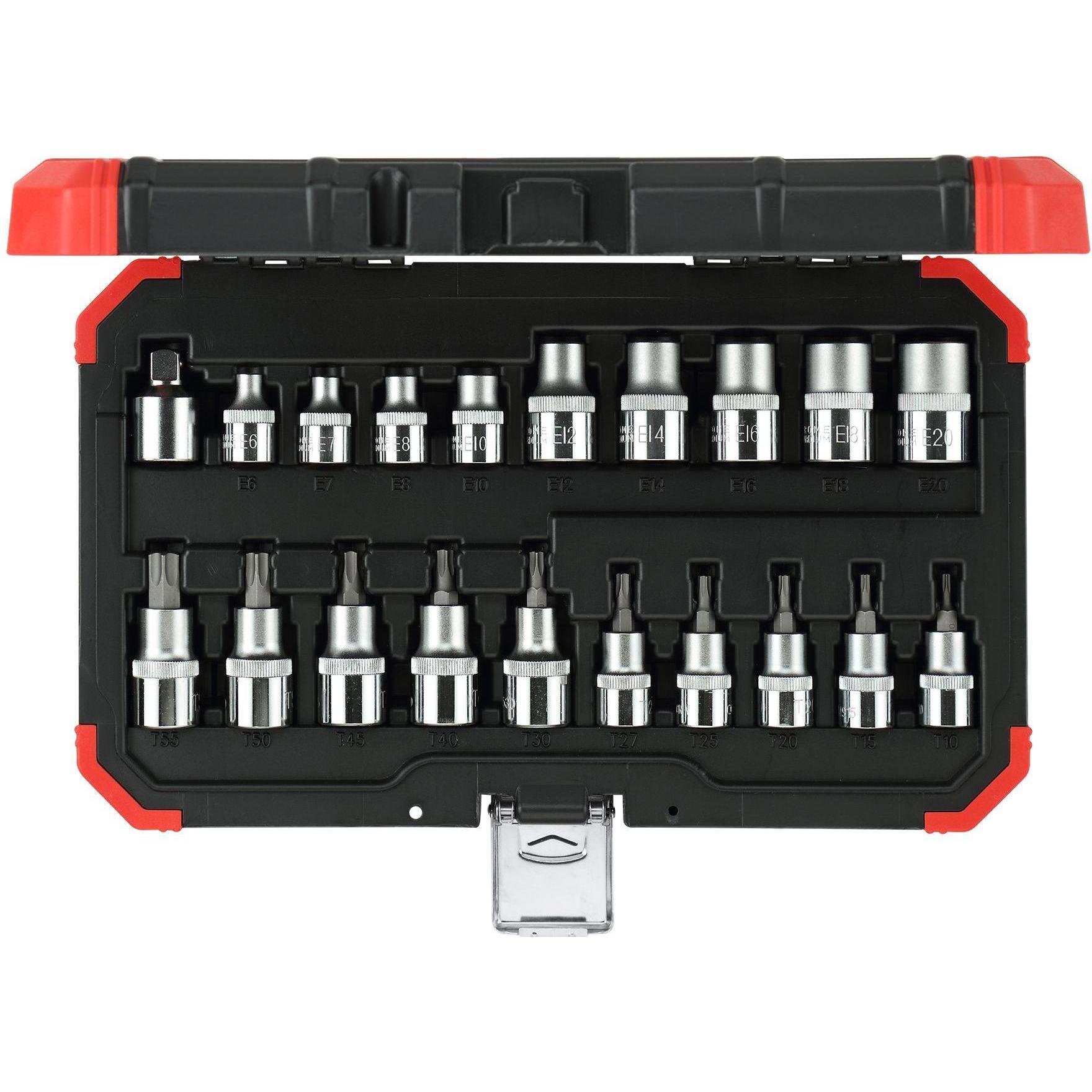Gedore Red, Steckschlüssel + Stecknuss, red R68003020 Steckschlüssel-Satz 1/2" TX 20-teilig