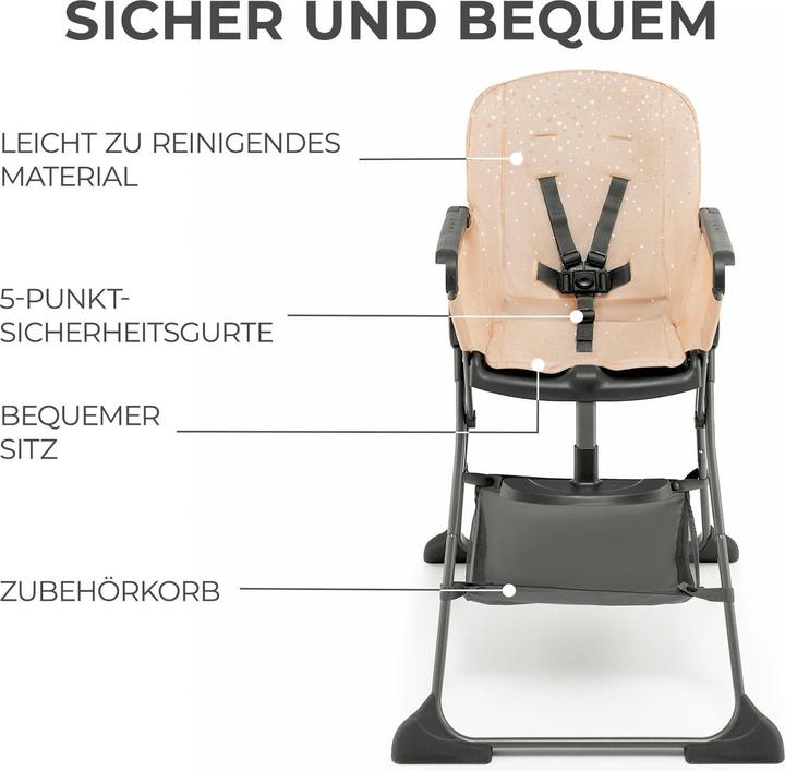 Produktbild KinderKraft Hochstuhl Foldee pink (Hochstuhl)