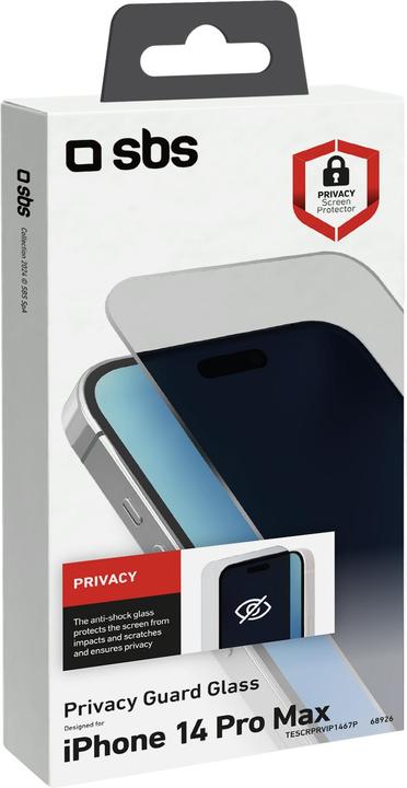 Actual product image SBS Privacy Screen Glass with Secret Function (1 pcs., Apple iPhone 14 Pro)