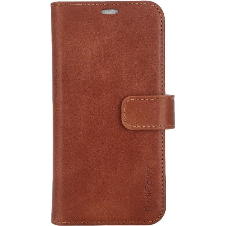 Radicover Radiation Protection Wallet Vegan Leather 2in1 MAGSAFE iPhone 15 Brown (Apple iPhone 15), Smartphone Hülle, Br...