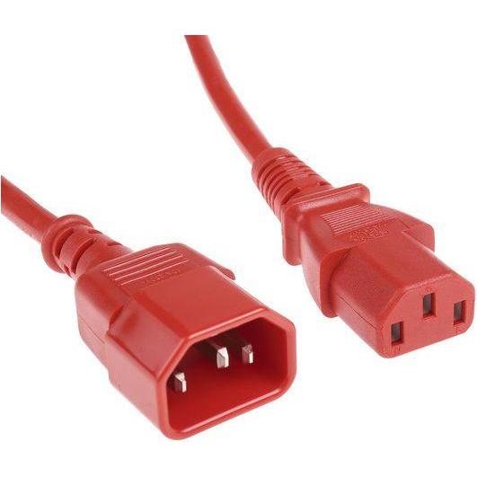 RS PRO Cavo di alimentazione Rosso 5m, IEC C13 / IEC C14 (5 m), Cavo di alimentazione, Rosso