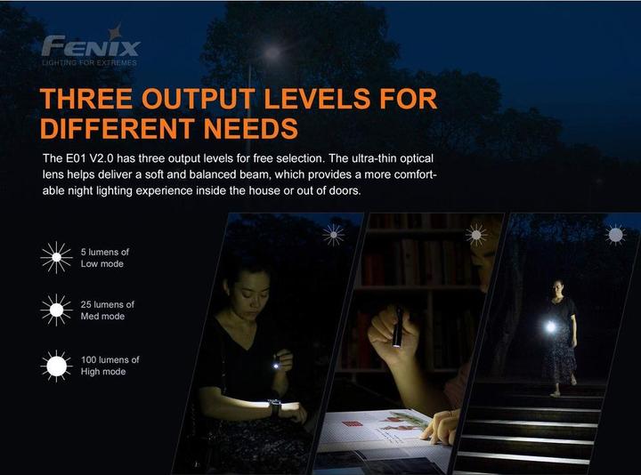 Actual product image Fenix E01 V2.0 (6.65 cm, 100 lm)