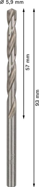 Produktbild Bosch Professional Zubehör PRO Metal HSS-G Spiralbohrer, 5,9 x 57 x 93 mm (5.9 mm)
