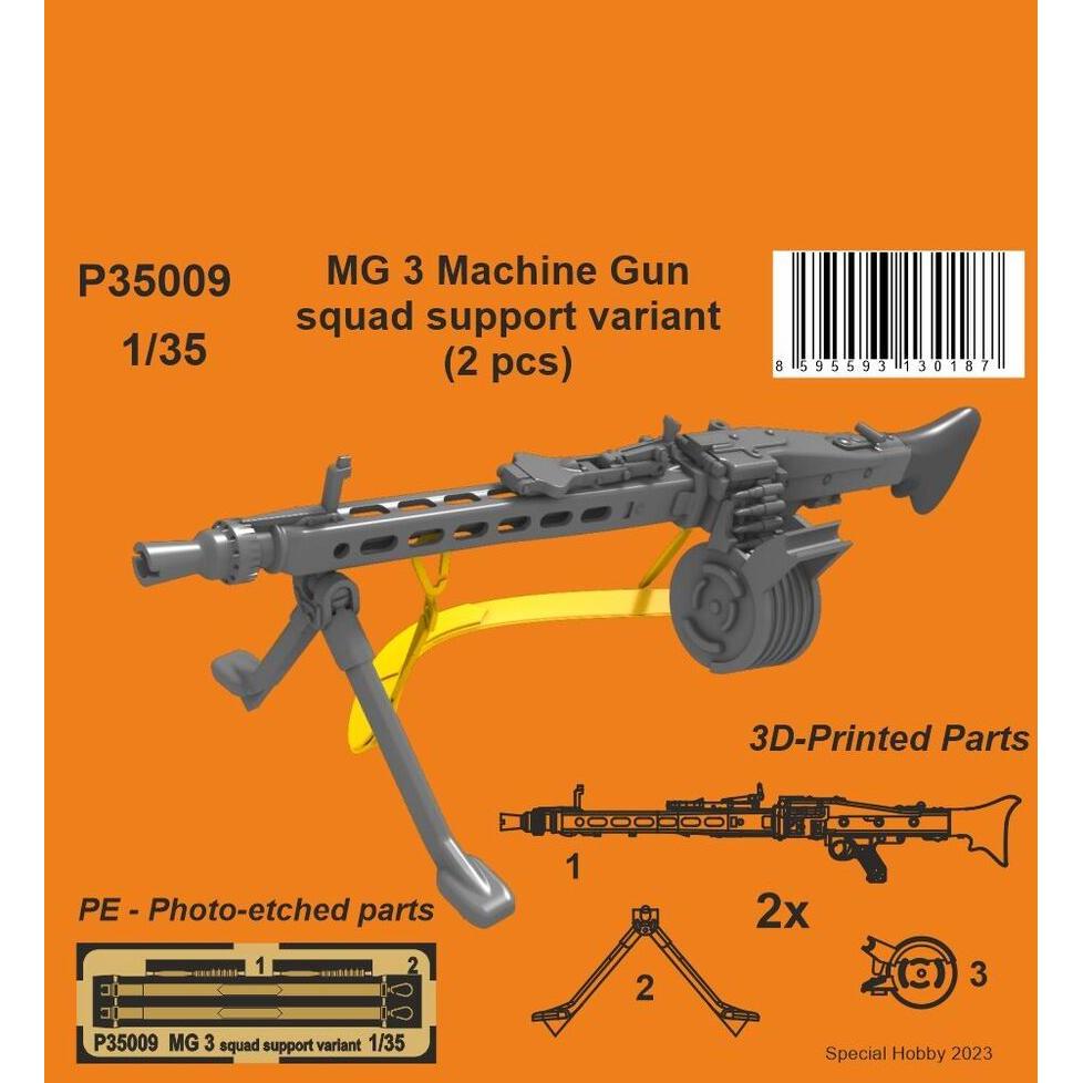 CMK MG 3 Machine Gun - squad support variant (2 pcs) 1/35 (P35009)