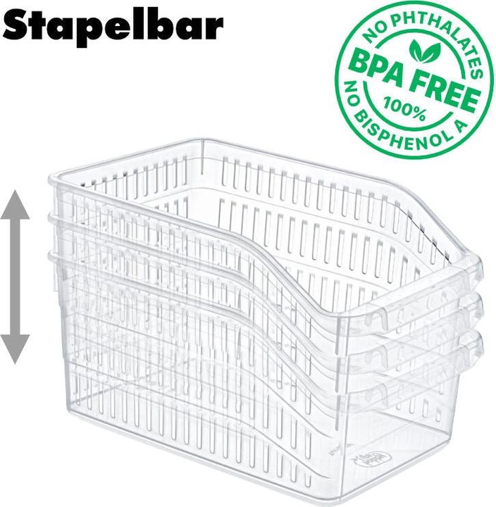 Produktbild Hermex Kühlschrank-Box Set Kühlschrankorganizer Set Aufbewahrungsbehälter Set (20 x 30 x 13 cm)