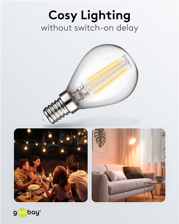 Produktbild Goobay Filament-LED-Mini-Globe, 4 W (E14, 470 lm, 1x)