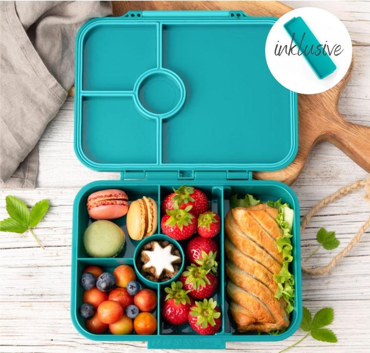 Produktbild Lekkabox Classic Lunchbox mit 4 Fächern & Trenner, petrol