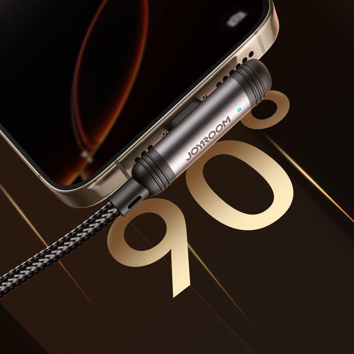 Produktbild Joyroom USB-C to Lightning Angled Fast Charging Cable 30W, 1.2m - Black (1.20 m, 30 W)