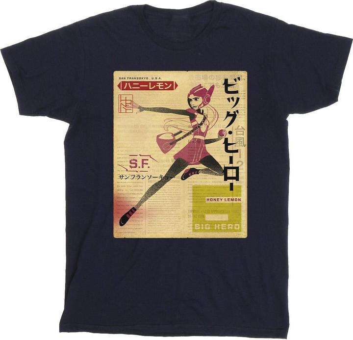 Produktbild Disney Big Hero 6 Baymax Honey Lemon Newspaper TShirt Jungen (140, 146)