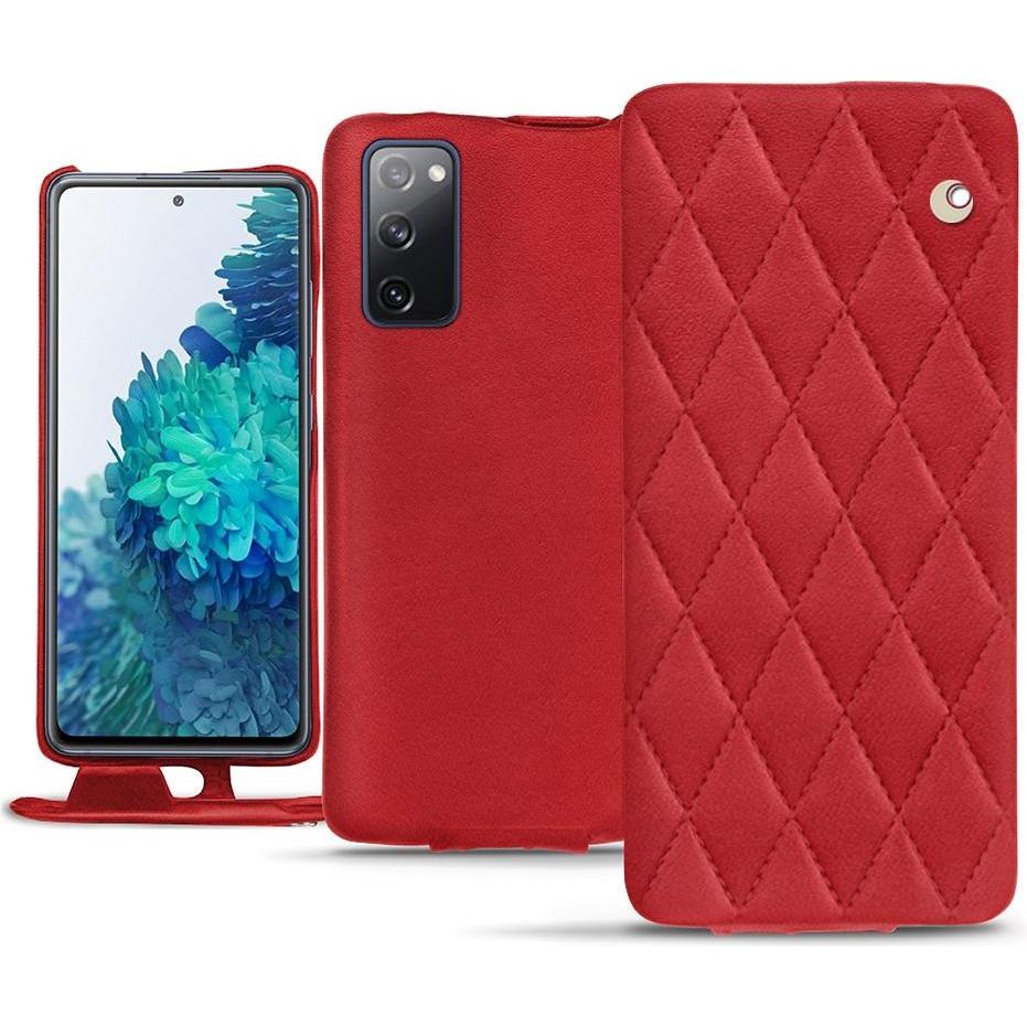 Thumbnail - Noreve Lederschutzhülle vertikal (Samsung Galaxy S20 FE), Smartphone Hülle, Rot
