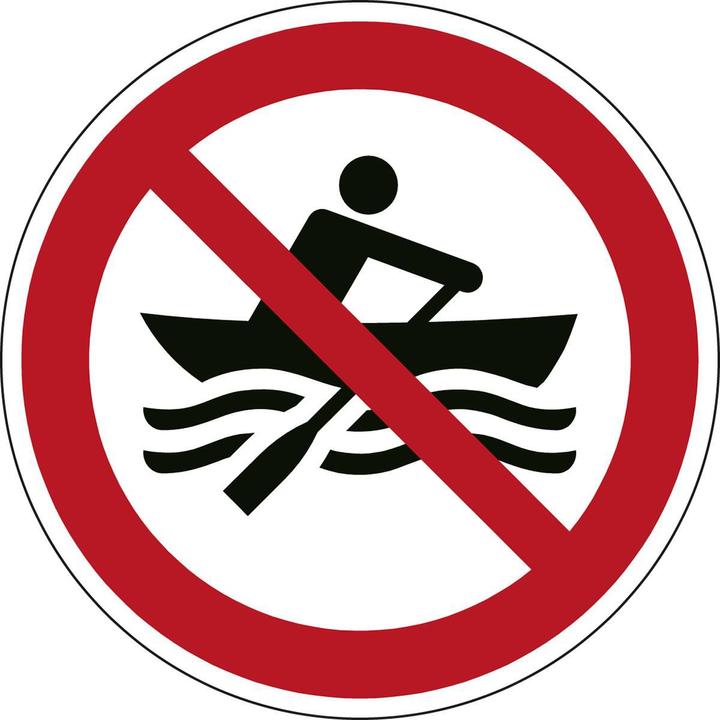 Image du produit Brady Panneau de sécurité ISO - Pas d'embarcations à propulsion manuelle