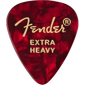 Fender 351 Picks, XHeavy, Red Moto 12 (12 x), Plektrum, Rot