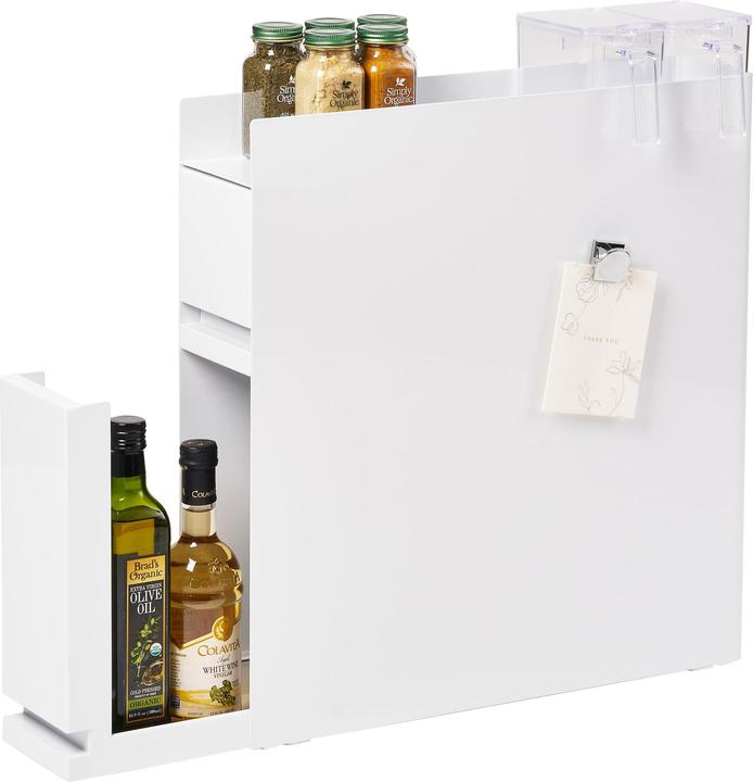 Actual product image Yamazaki 2-tier spice rack with drawers TOWER (50 x 12.50 x 52.50 cm)