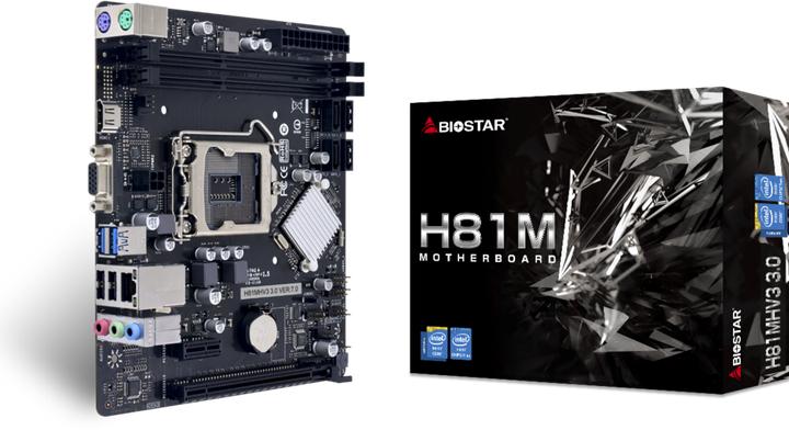 Actual product image Biostar Motherboard H81MHV3 3.0 (LGA 1150, Intel H81, mATX)