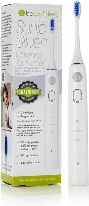 Produktbild Beconfident SONIC SILVER electric whitening toothbrush #white/silver (Schallzahnbürste)