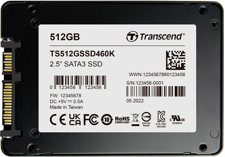 Image du produit Transcend 512 Go SSD mSATA interne TS512GSSD460K-VS1 (512 Go, mSATA)