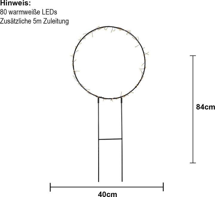 Produktbild Star Trading Dekoleuchte Barlumi, 80 LEDs (IP44)