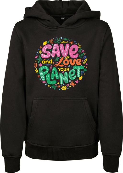 Immagine prodotto Urban Classics Felpa con cappuccio per bambini Save And Love - 15597 (110, 116)