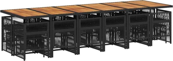 Actual product image VidaXL Garden furniture dining set garden set 11 pcs. beige mix poly rattan (165 cm)