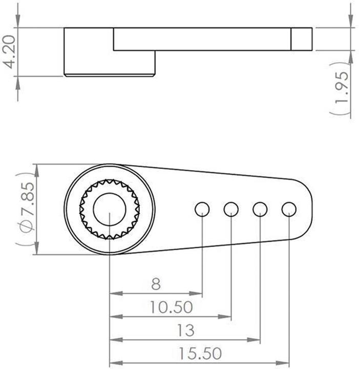 Produktbild Mks ruderhorn set alu servo hv75