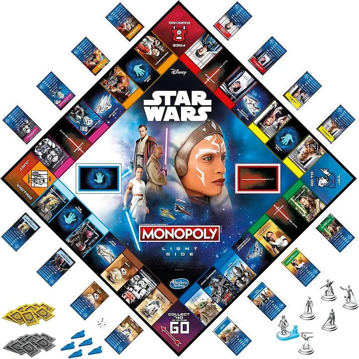 Produktbild Hasbro Star Wars Brettspiel Monopoly Light Side Edition *Englische Version* (Englisch, 2 - 6 Spieler)