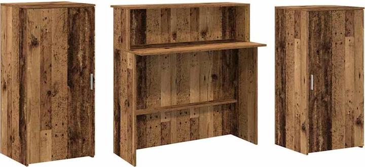 Actual product image vidaXL Reception counter in reclaimed wood look 200x50x103.5 cm wood-based material