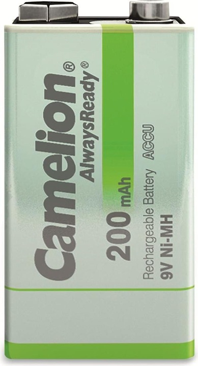 Actual product image Camelion AlwaysReady NH-9V200AR-BP1 - Battery 9V - NiMH - (rechargeable) (1 pcs., 9V Block, 200 mAh)