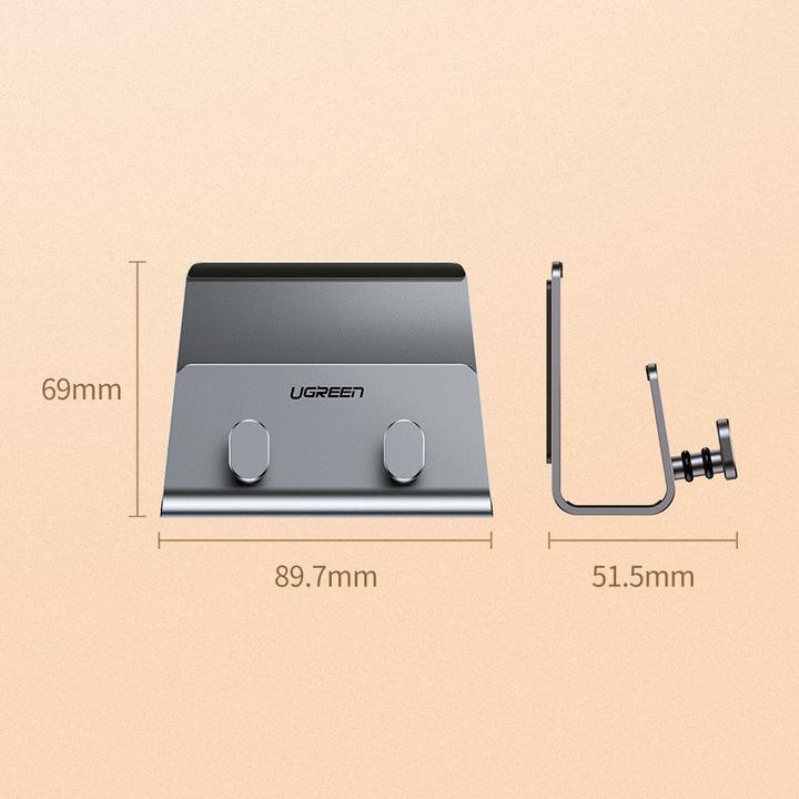 Actual product image Ugreen metal wall mount for smartphone tablet black (LP193)