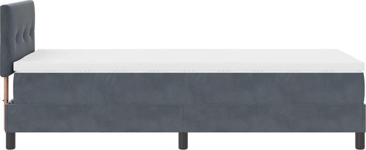 Produktbild VidaXL Boxspringbett mit Matratze Dunkelgrau 90x200 cm Samt (90 x 200 cm)