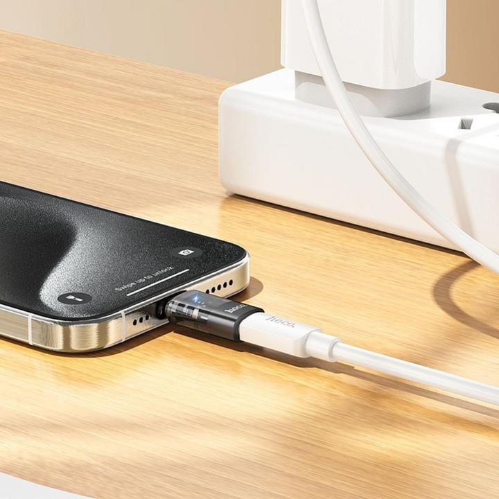 Produktbild Hoco Cable adapter Type C (male) to Lightning (female) UA36D transparent black (USB Typ C, Lightning)