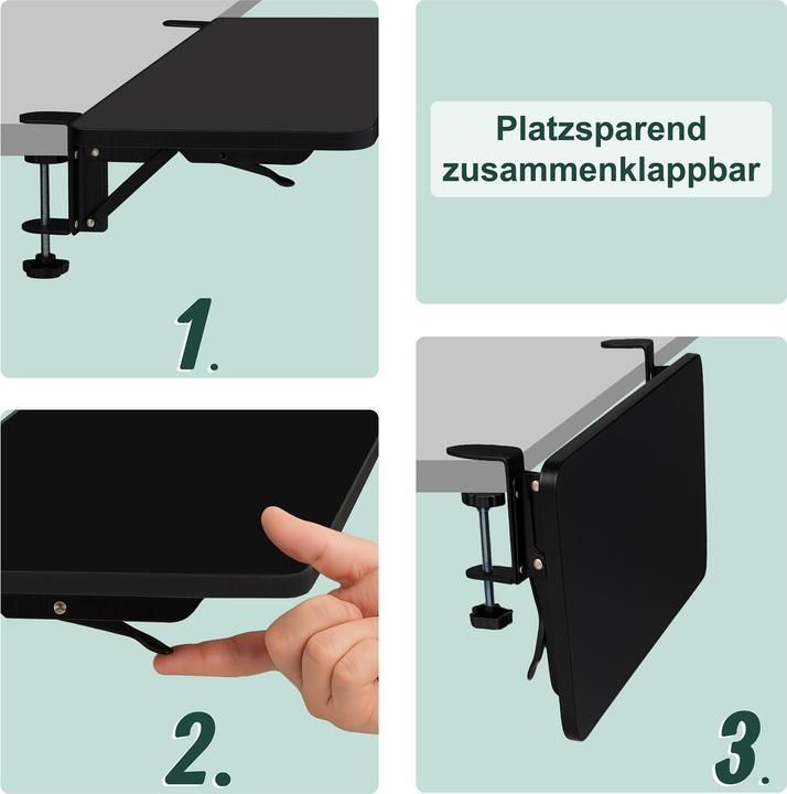 Immagine prodotto Relaxdays Schreibtischverlängerung zum Anklemmen