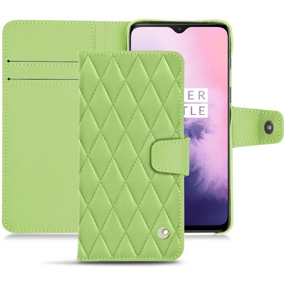 Noreve Lederschutzhülle Wallet (OnePlus 7), Smartphone Hülle, Grün