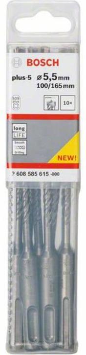 Actual product image Bosch Professional Zubehör Hammer drill SDS plus-5, 5.5 x 100 x 165 mm, pack of 10 (5.5 mm)