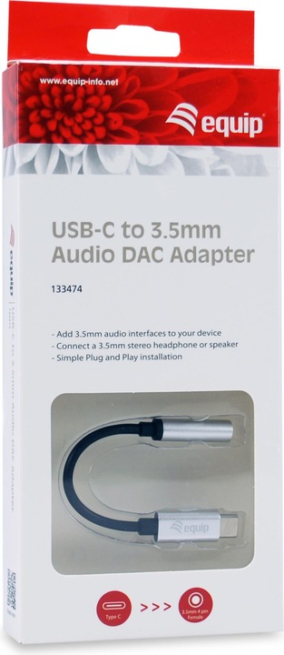 Actual product image equip USB C - jack 3,5mm (Jack adapter)