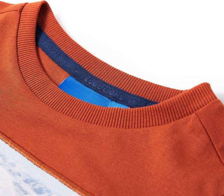 Immagine prodotto VidaXL Camicia a maniche lunghe da bambino marrone ruggine 116,Materiale: 100 (116)