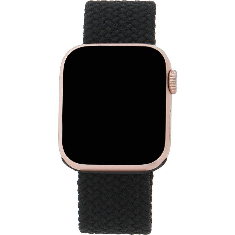 OEM Elastisches Band M für Apple Watch 38/40/41 mm Länge 145 mm schwarz, Uhrenarmband, Schwarz