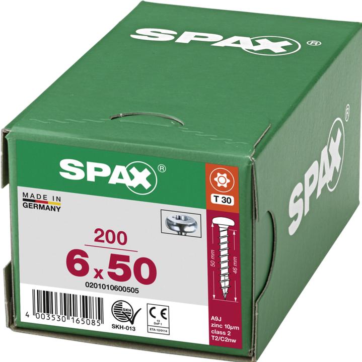 Produktbild Spax Halbrundkopf T-Star Plus T30 Vollgewinde Wirox (200 Schrauben pro Stück)