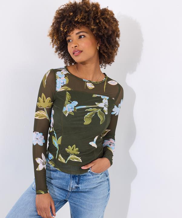 Produktbild Joe Browns Floral Leaf Print Mesh Top (46)