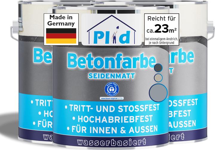 Plid Concrete paint 2.25L - for approx. 23m² / Floor coating Floor colour base