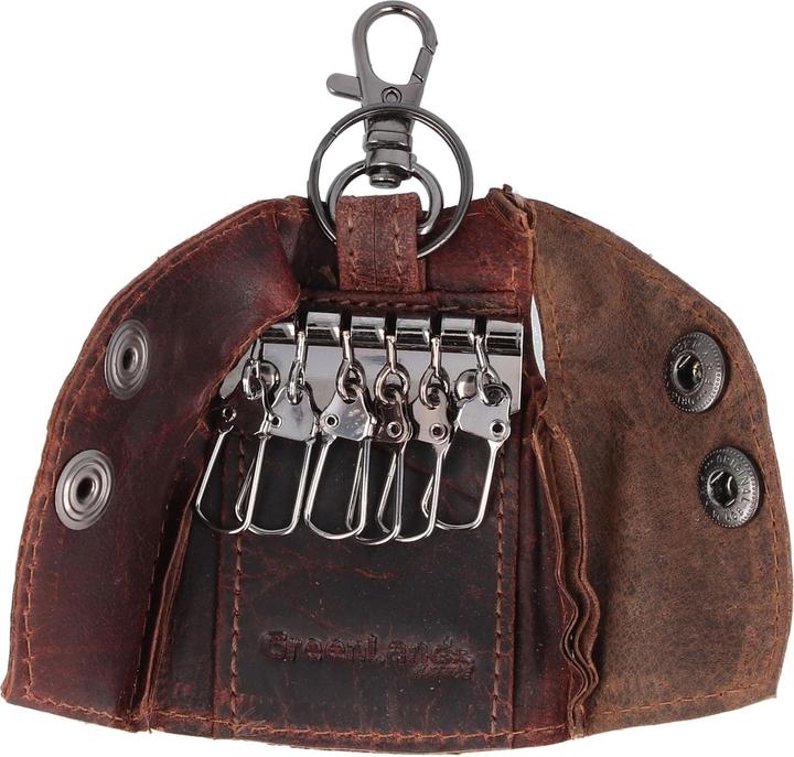 Actual product image Greenland Nature Montana leather key case 6 cm