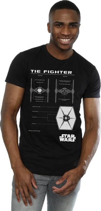 Produktbild Star Wars TIE Fighter Blueprint TShirt (3XL)