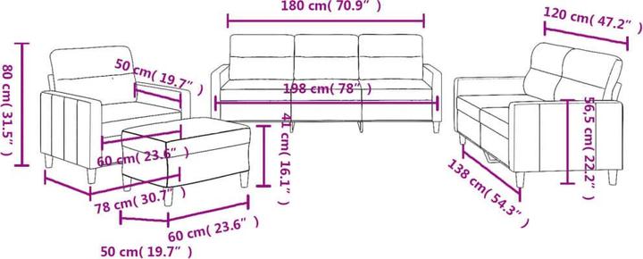 Actual product image vidaXL Gera (2 person sofa, 3-seater)