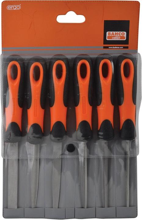 Actual product image Bahco ERGO file set, plain 100 mm - 6 pieces (Slash 3, 100 mm)