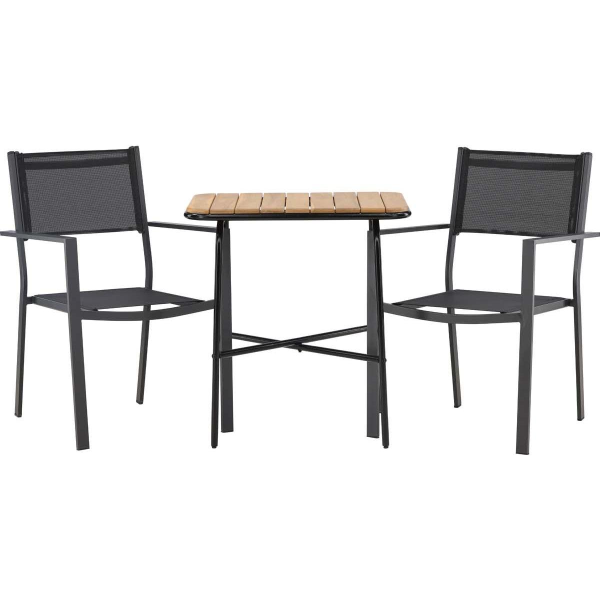 Ebuy24, Gartentisch + Balkontisch, Gartenset Holmbeck 3-teilig (70 cm)