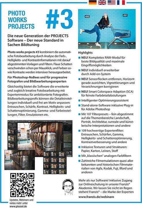 Produktbild Franzis PHOTO WORKS Projects 3 (1 User, unbegrenzt)